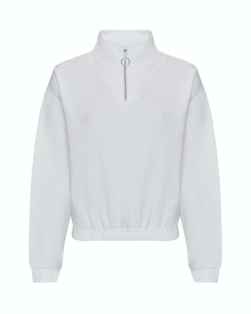 Just Hoods Women's Cropped 1/4 Zip Sweat