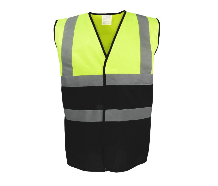 Yoko Hi-Vis Two-Tone Waistcoat HVW122 bedrucken