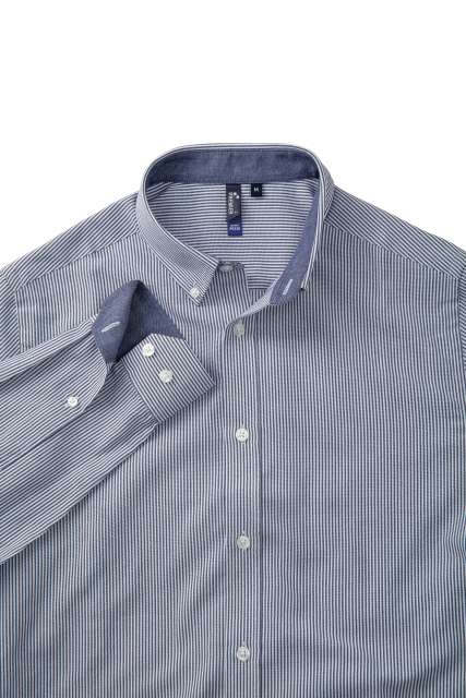 Premier Men’s Cotton Rich Oxford Stripes Shirt