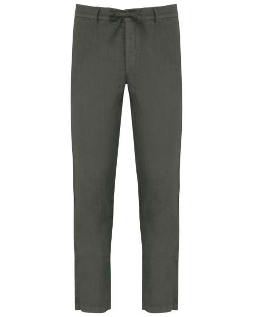 Spasso Men's Linen Washed Effect Trousers bedrucken