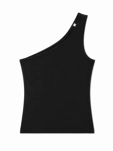 True Blanks Womens Fitted One Shoulder Top