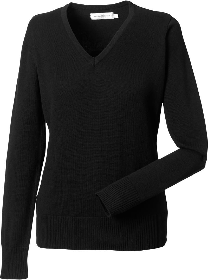 Russell Athletic Damen V-Ausschnitt Strickpullover 710F bedrucken