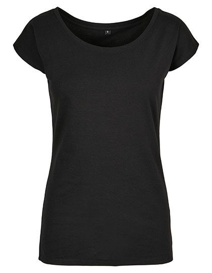 Build Your Brand Basic Ladies´ Wide Neck Tee BB013 bedrucken