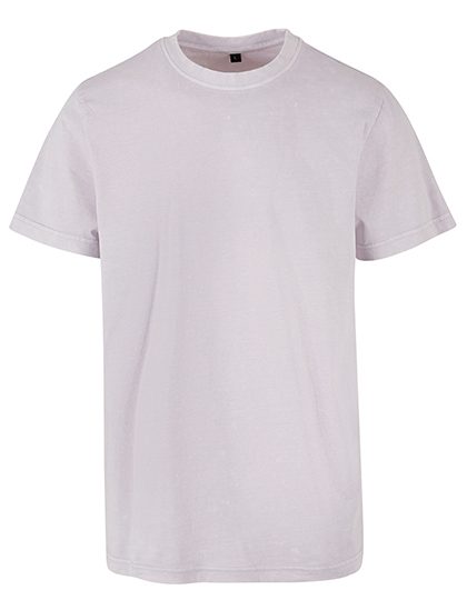 Build Your Brand Acid Washed Round Neck Tee BY190
