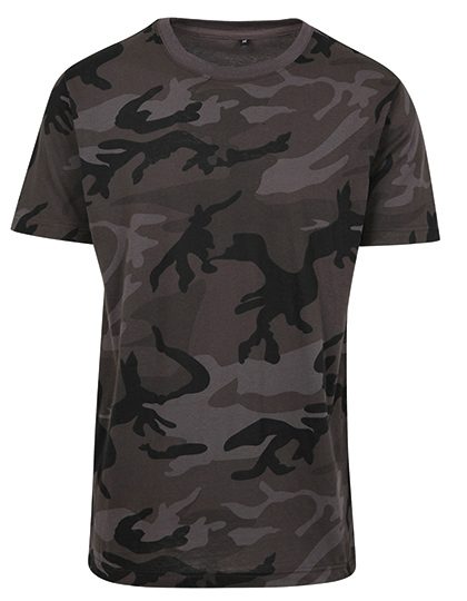 Build Your Brand Camo Round Neck Tee BY109