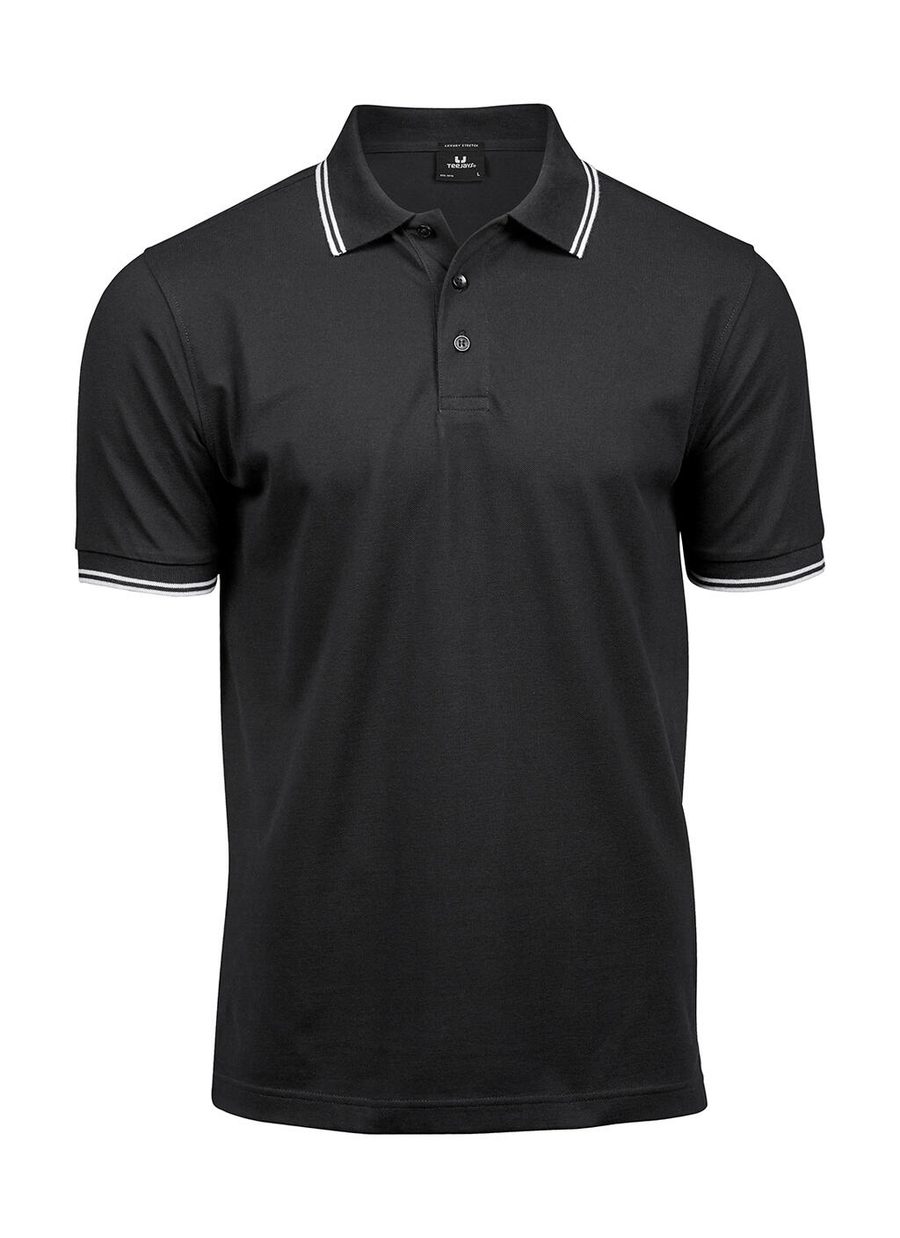 Tee Jays Men´s Luxury Stripe Stretch Polo 1407 bedrucken