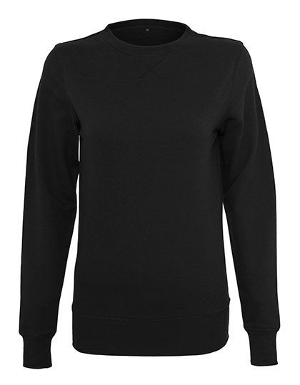 Build Your Brand Ladies Light Crewneck BY025