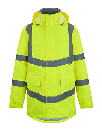 Regatta High Visibility Hi-Vis Pro Contract Dover Parka Jacket TRW600 bedrucken