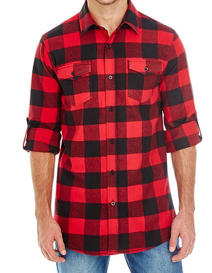 Burnside Woven Plaid Flannel Shirt 8210