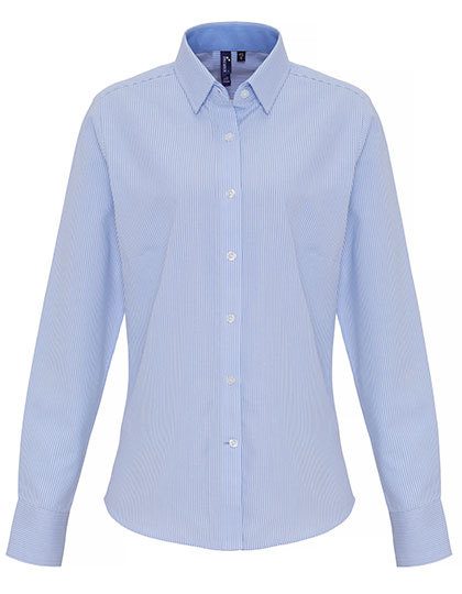 Premier Workwear Women´s Cotton Rich Oxford Stripes Shirt PR338