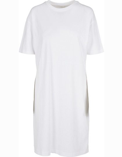 Build Your Brand Ladies´ Organic Oversized Slit Tee Dress BY181
