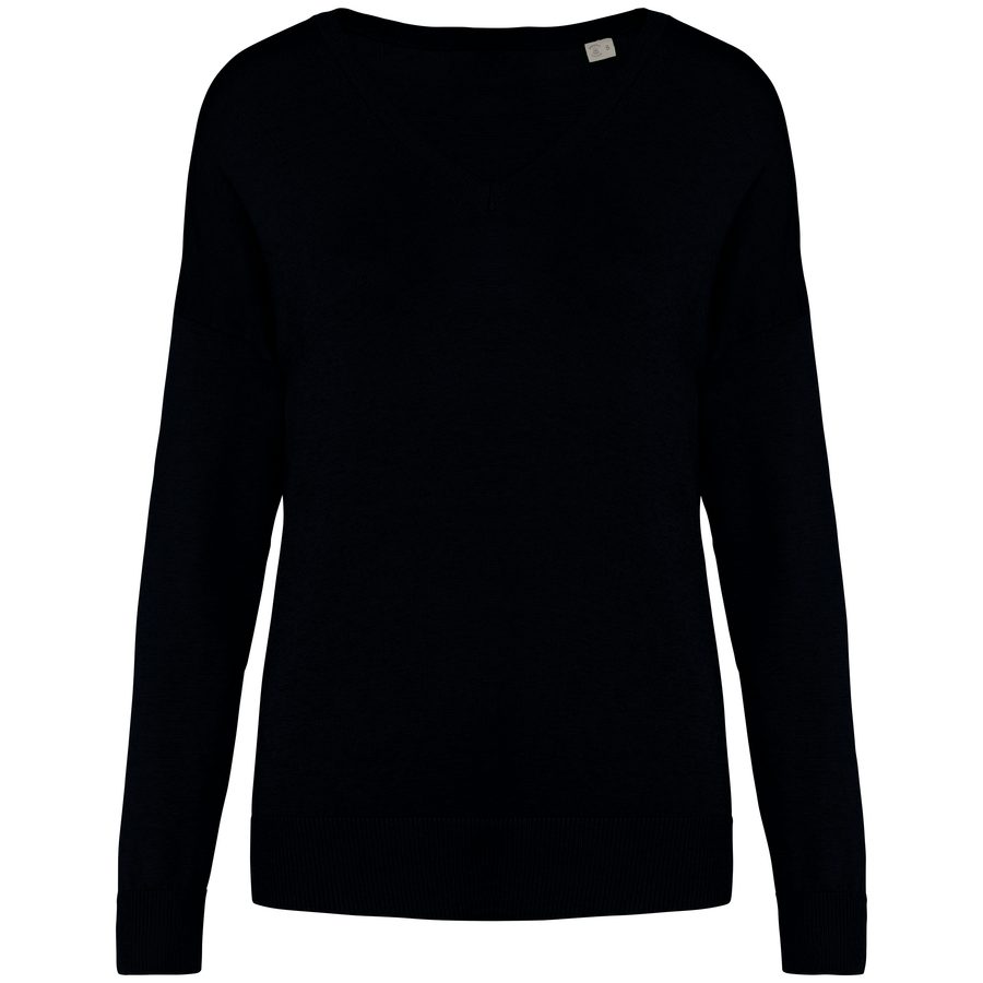 Spasso Damenpullover mit V-Ausschnitt aus Lyocell NS921 bedrucken
