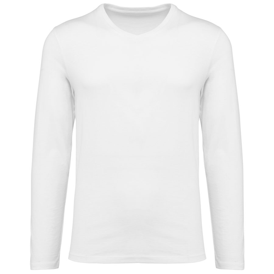 Kariban Premium Supima® Herren-T-Shirt mit V-Ausschnitt und langen Ärmeln PK306