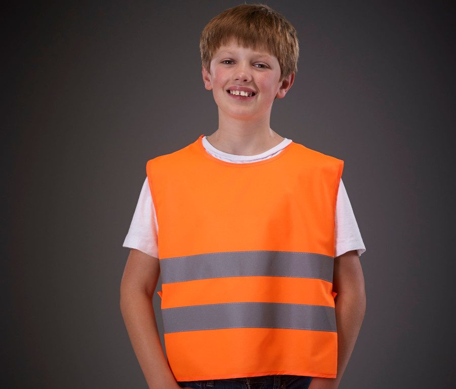 Yoko Kids Hi-Vis Two Band Tabard HVS269CH bedrucken