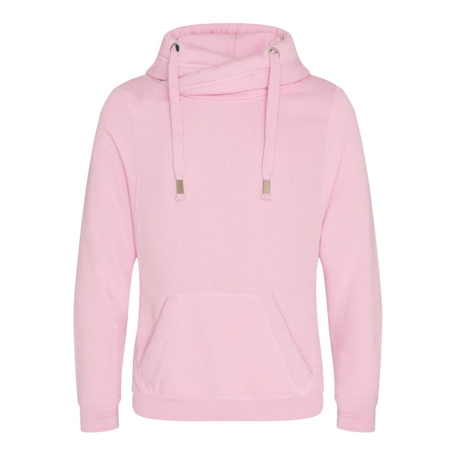 Just Hoods Cross Neck Hoodie JH021M bedrucken